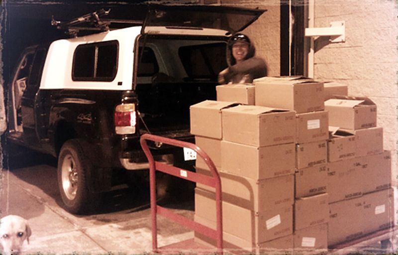 Image of boxes being loaded into a truck